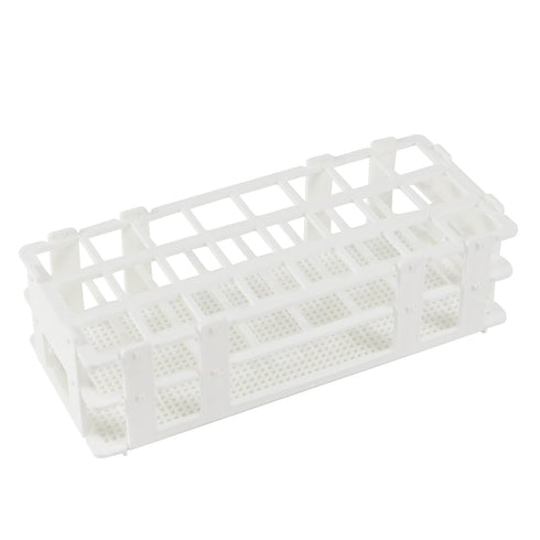 Plastic Test Tube Rack, 24 Holes?Test Tube Holder for 25 mm Test Tubes, White Vial Holder, Detachable Test Tube Holder Rack (1pcs?24 Holes?...