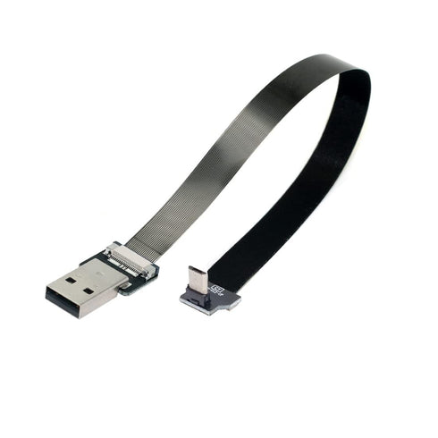 chenyang Micro USB Flat Cable USB 2.0 Male to Micro USB Male 90 Degree UP Angled Ribbon Flex Extension Cable Adapter 2.0M...
