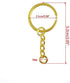 yueton Pack of 100 25mm/0.98" Metal Split Key Ring with Chain...