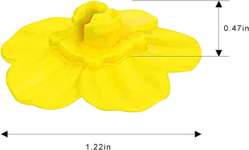 24 PCS Hummingbird Feeder Parts Hummingbird Feeders Replacement Flowers for Outdoors Bird Feeding Ports Replacement Parts of Window Hanging Bird F...