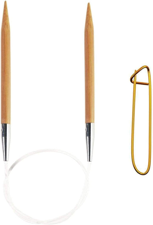 ChiaoGoo Bamboo Patina 40 inch (102cm) Circular Knitting Needles US Size 5 (3.75mm) 2040-5 with Stitch Holder...