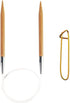 ChiaoGoo Bamboo Patina 40 inch (102cm) Circular Knitting Needles US Size 5 (3.75mm) 2040-5 with Stitch Holder...