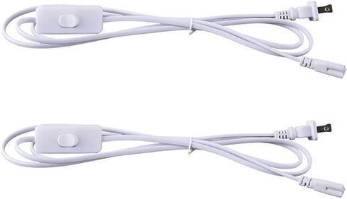 4-Pack T5 T8 Led Tube Light Power Extension Cord Grow Plug Cable Connecting Integrated Wire Replacement Fixture with On/Off Switch (6FT/1.8M)...