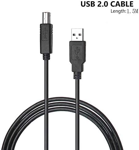 USB Cable USB 2.0 B Cord Compatible for Boss GT-1000 GT-100 GT-1 GT-1B ME-80 ME-25,VE-1 VE-2 VE-8,RC-30 RC-202 RC-300,AD-10, Katana Artist MkII,Ka...