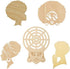 Head Silhouette Wooden Cutout Craft Template for Wreath Afro Africa Women Girl Queen Mother Black Head DIY Gifts Mother's Day from Daughter Son fo...