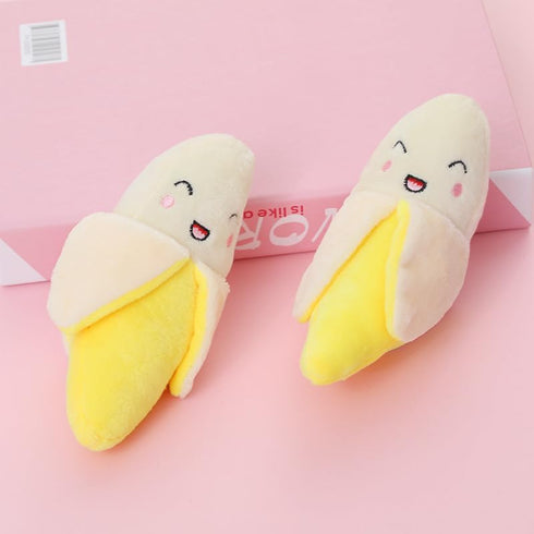 Yellow Pet Plush Toys Puppy Interactive Training Chewing Squeaky Dog Toy for Dogs Cats Puppies,Banana,15 * 6cm?Toys?Dog Squeak Toys...
