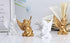 2 Pack Resin Cherubs Gold Angel Statue Figurine, Garden Sleeping Cherub Statue Sculpture Indoor Outdoor Home Decoration, Cute Adorable Angle Sculp...