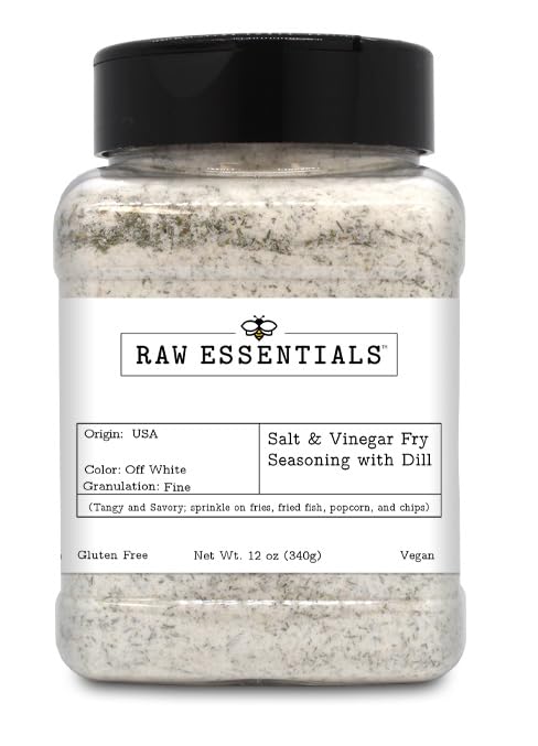Gourmet Fries Seasoning, Salt and Vinegar Fry Seasoning with Dill - Delicious and Tangy Dill Pickle Flavor - Great on Fries, Fried Fish, Popcorn, ...