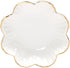 Porcelain Serving Dish,Ceramics Flower Relish Tray with Metallic Rim,Serving Bowls for Wedding,Party Perfect for Small Cereal, Pasta, Salad, Candy...