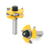 1/2 Inch Shank Tongue and Groove Set of 2 Pieces Router Bit 3 Teeth Adjustable T Shape Wood Milling Cutter?Tongue and Groove groove joints Router ...