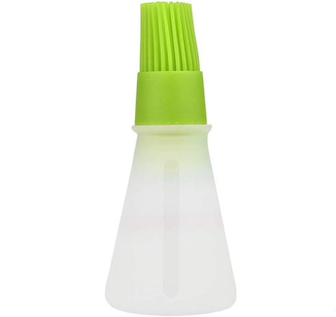 AKOAK 1 Pack Environmentally Friendly Silicone Flat-Bottomed Barbecue Oil Bottle Brush, Pastry Brush, Kitchen Baking and Barbecue Cooking Tools (G...