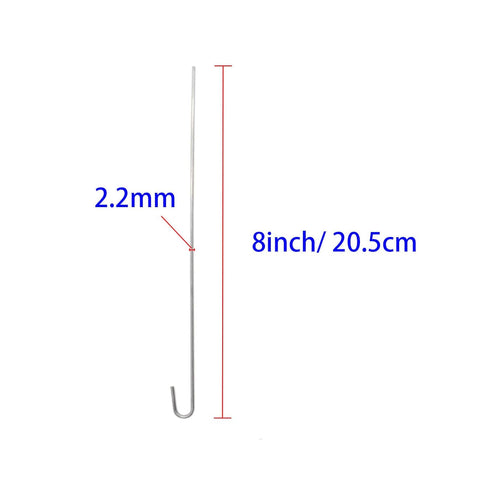 Aiwaiufu Aluminum 8inch 100 Packs Chain Link Fence Ties, 12.5 Gauge Aluminum Wire Hook Ties for Chain Link Dog Fence, Diameter 2mm...