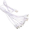 10 in 1 Universal Multifunction Cable Fit USB Charger Cell Mobile Phone MP4 Zaf White...