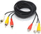 10FT RCA Audio/Video Composite Cable DVD/VCR/SAT Yellow/White/red connectors 3 Male to 3 Female...