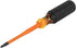 Klein Tools 6944INS Insulated Screwdriver, 1000V Slim Profile Tip, #2 Square with 4-Inch Shank, Cushion-Grip Handle...