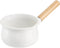Jucoan 1 Quart Enamel Milk Pan with Dual Pour Spout, Small Enamel on Steel Saucepan Milk Pot Butter Warmer with Wooden Handle, Stove Top Soup Pot ...