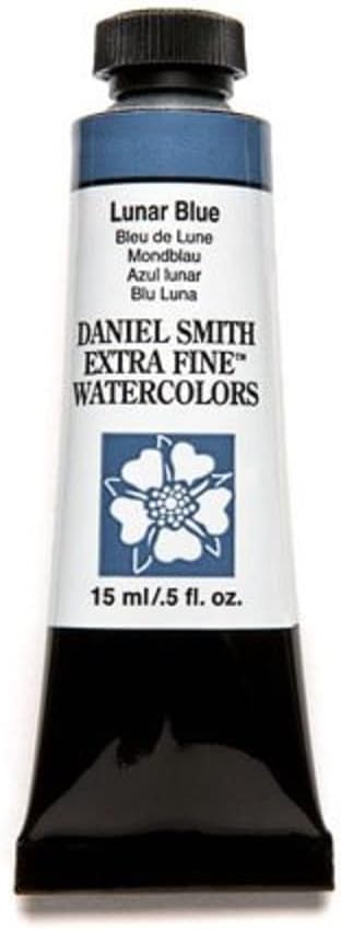 Daniel Smith Extra Fine Watercolor 15ml Paint Tube, Lunar Blue (284600183), 0.5 Fl Oz (Pack of 1)...