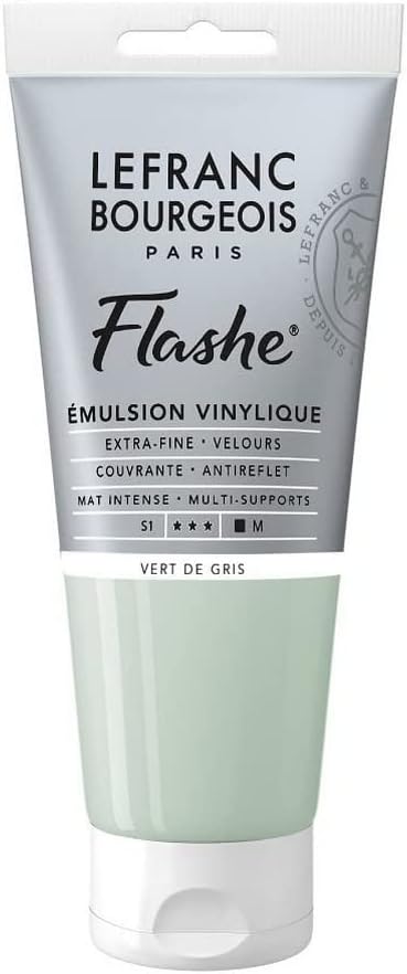 Lefranc Bourgeois Flashe Vinyl Paint, 80ml (2.7-oz) Tube, Grey Green...