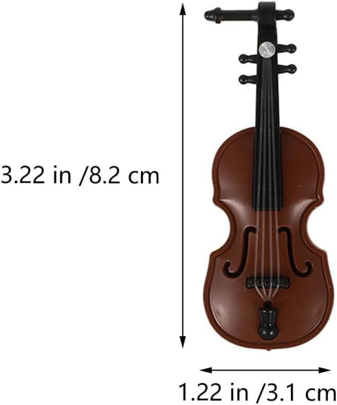 8Pcs 1: 12 Dollhouse Violin Miniature Mini Musical Instrument Collection Mini Figurine Ornaments for Doll House Musical Room...