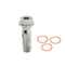 Universal M10x1.00 Stainless Steel Double Hydraulic Brake Banjo Bolt Screw Brake Fitting Adapter Universal with M10 Copper Washers, Single Banjo B...