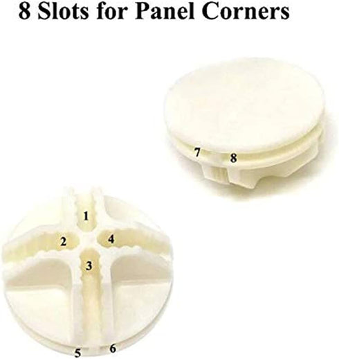 HOWDIA 3.6cm/1.417" Wire Cube Plastic Connectors | 50pcs White Snap-On Grid Shelving Connectors for Wire Mesh Storage Cubes, Closet Organizers & D...