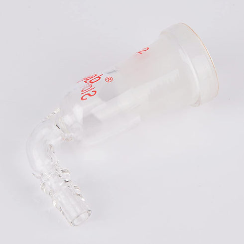 stonylab Glass 90 Degree Vacuum/Inert Gas Adapter, Borosilicate Glass Bent Inlet Adapter with 19/22 Outer Joint and Hose for Laboratory Lab Supply...