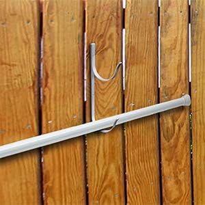 4 PCS Set Pool Pole Hangers Heavy Duty Aluminium Holder Hooks with Screws Perfect Hooks for Swimming Pool,Telescopic Poles,Skimmers,Nets Brushes,V...