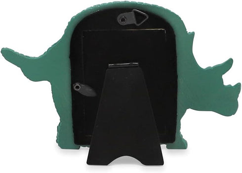 Isaac Jacobs 2” x 3” Resin Dinosaur Picture Frame, Vertical Keepsake Photo Frame with Easel and Hanging Tabs for Tabletop, Desktop & Wall Display ...