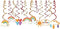 15Ct Rainbow Hanging Swirl Decorations - Sunshine Birthday Party Supplies Fan Decors...
