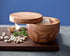 Berard Handcrafted Salt Keeper with Magnetic Lid, 4" Round, Olive Wood...