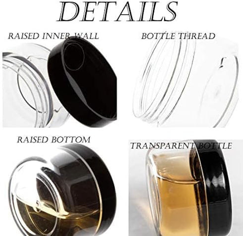 ZEJIA 5 Gram Sample Containers with Lids, 25PCS Mini Makeup Containers, Empty Plastic Travel Cosmetic Containers with Labels...