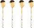 Stainless Steel Soup Spoon,Korean Dessert Spoon,White Gold Spotted Spoon for Home, Kitchen or Restaurant, Set of 4 Colour Spotted Soup Spoons, 8 I...