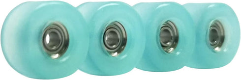 4pcs Apex 68D Urethane Fingerboard Wheels,7.5mm Diameter -ABEC-9 Ultra Spin Chrome Steel Bearings with 1pcs Fingerboard Tool (Transparent Blue)...