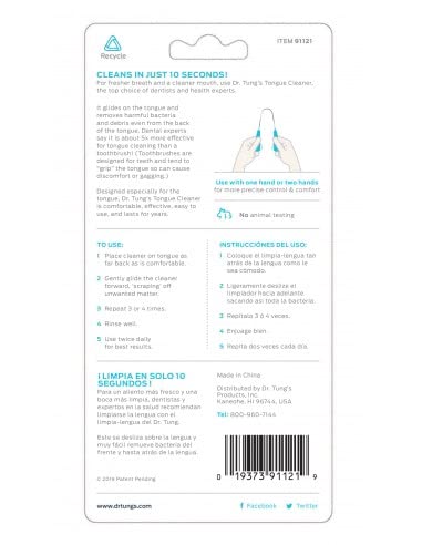 Dr. Tung's Stainless Steel Tongue Cleaner 1 ea (Pack of 4)...