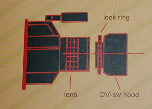 43mm 16:9 Screw Mount Rectangular Wide Angle Lens Hood + W/B Cap for Canon VIXIA HF R80 R82 R800 R72 R700 R70 R600 R62 R60 HG10 HV20 VIXIA HV40 HV...