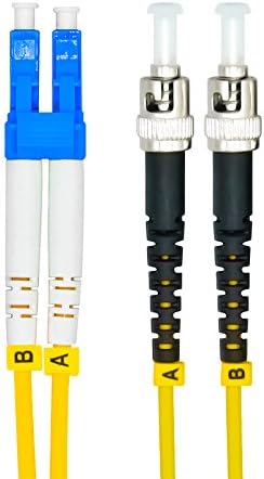2Meters 6ft LC to ST Duplex 9/125 Single-Mode Fiber Optic Cable Jumper Optical Patch Cord LC-ST...