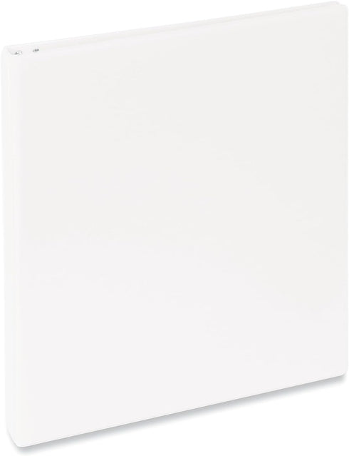 Universal 20702 Deluxe Round Ring View Binder, 1/2-Inch Capacity, 8.5 x 11, White...