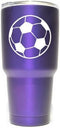 Soccer Ball Vinyl Decal Stickers (2 Pack) – Peel & Stick Design – Perfect for Tumblers, Insulated Cups, Laptops, and More – 2 Decals (3x3 Inches E...