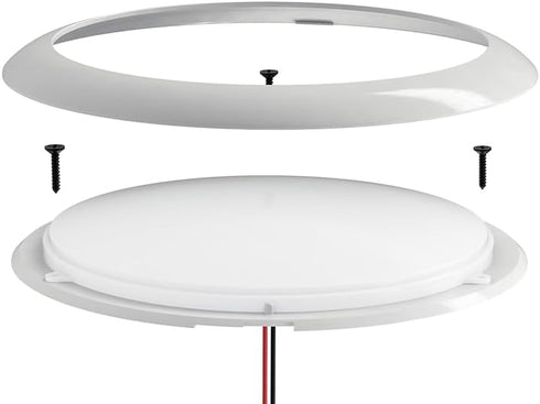 12 Volt LED Lights 7" DC 12/24V 10W Downlight 5500-6500K Bright White Round Dome Camper RV Interior Lights Ceiling LED Panel Light for Inside Car ...