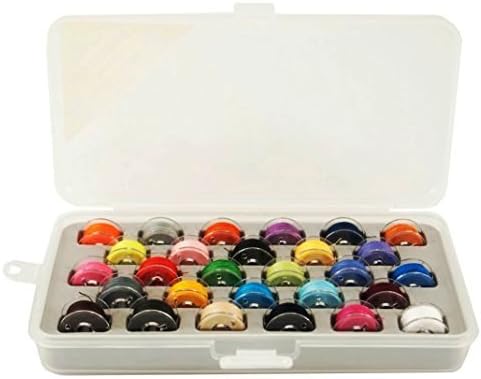 – Bobbin Box Organizer - One Durable Case with Snap Tight Lid for Your Sewing and Quilting Needs - Holds 28 Bobbins...