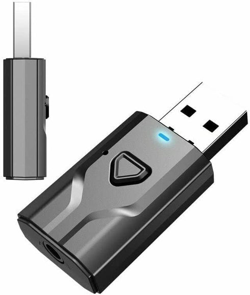 4-in-1 Bluetooth 5.0 Transmitter Receiver Wireless USB Aux Audio Transmitter Adapter for TV/Home Audio System...