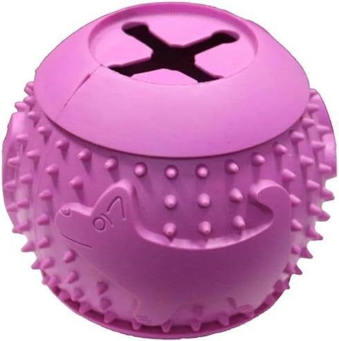 Feed N' Fetch Interactive Treat Ball - Dog Feeder Ball, Teeth Cleaner - 2 Pack Multipurpose Dog Treat Dispenser Toy - Food Puzzle Ball for All Dog...