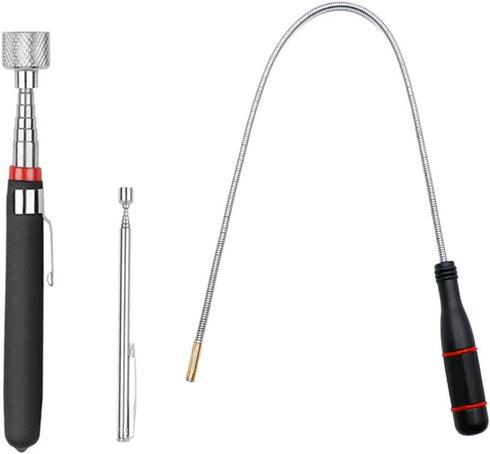 3 Pack Telescoping Magnet Pick-up Tool Set - Retrieving Telescoping Magnet Pickup Tools?Extendable Magnetic Pick Up Tools?Bendable Spring Magnet S...