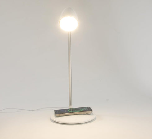 CATY&KITTEN Desk lamp with Wireless Charger, 300lm Bedside Reading lamp with 3 Lighting Model, Touch Control, Optimized Fast Charge 5-10W Output R...