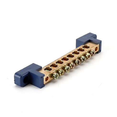 2Pcs Gold Terminal Bus Bar Terminal Blocks Terminal Bar Copper Wires Terminal Grounding Bars Ground Bus Bars Ground Blocks?Ground Circuit Terminal...