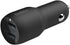 Belkin 24 Watt Dual USB Car Charger - 2 12W USB A Ports with Fast Charging for Apple iPhone 14, 14 Pro, 14 Pro Max, iPhone 13, 13 Pro, 13 Pro Max,...