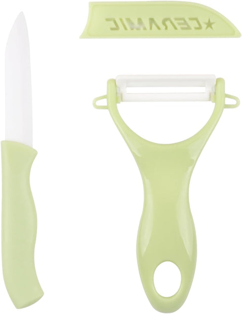 Ceramic Vegetable Fruit Peeler and Paring Knives Set - Effortless Precision in Every Peel?Suitable for Processing Various Fruits and Vegetables in...