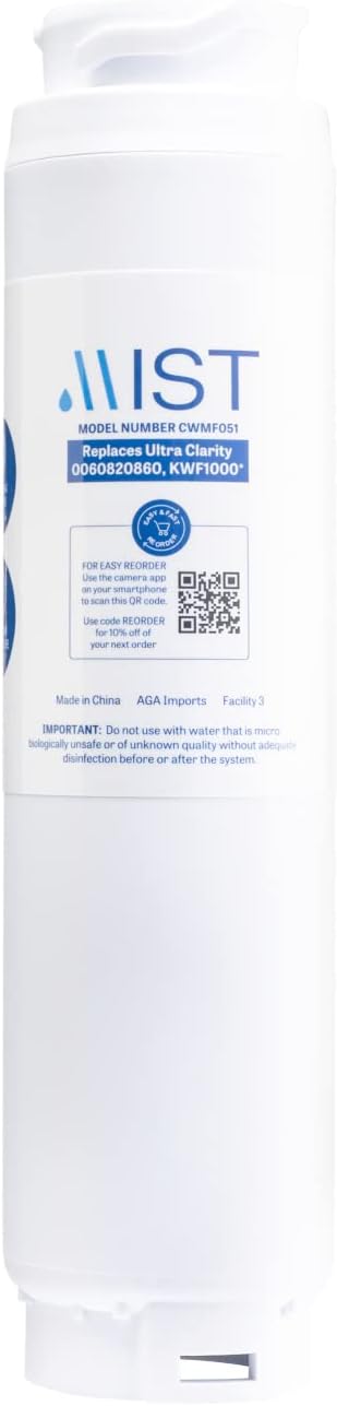 Mist Ultra Clarity Replacement Compatible With: Bosch Ultra Clarity, 644845, 9000077104, 9000194412, Haier 0060820860, 0060218744, Miele KWF1000 Refrigerator Water Filter, 1 Pack