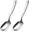 X-Large Buffet Serving Spoons,Heavy Duty Square head Spoons,9.5X2.8 inches 316L Stainless Steel Serving Spoons Pack of 2,Silver...