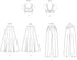 Vogue Misses' Lined Bra Top, Flared Skirt and Pants Sewing Pattern Packet, Design Code V1961, Sizes 14-16-18-20-22...